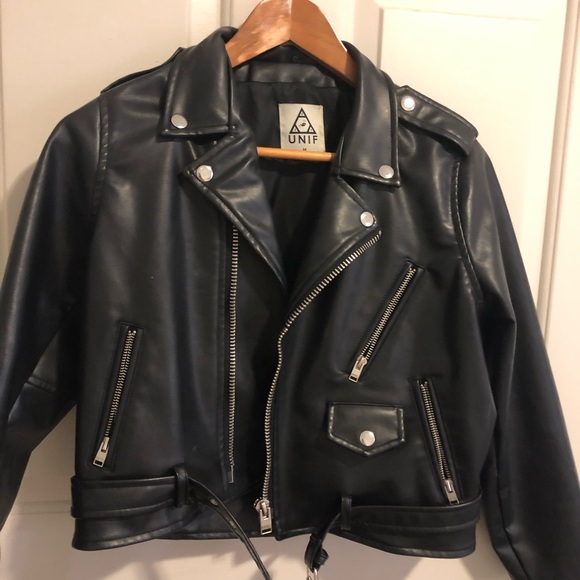 UNIF Jackets & Blazers - Crop Leather Jacket